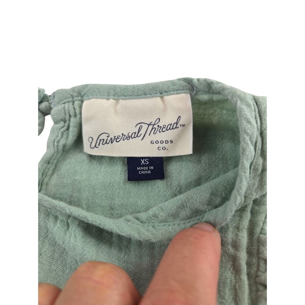 Universal Thread | Green/Teal Ombre Peasant Blouse | Size XS - Picture 2 of 4